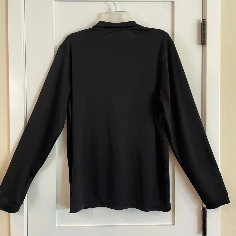 ADIDAS GOLF Womens LS 1/4 Zip Polo Shirt‎ Top Black M Tennis Pickleball Athletic